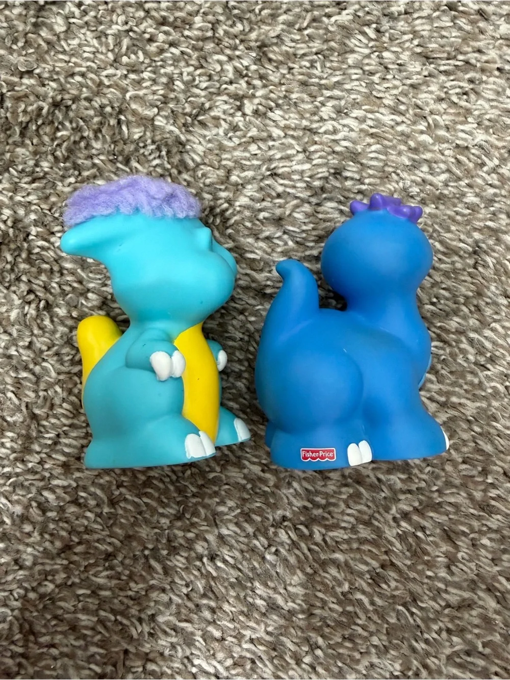 2 Fisher-Price Little People Dinosaurs Vintage